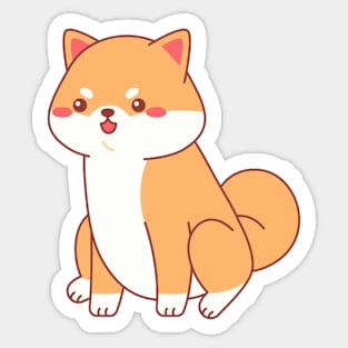 shiba inu shocked cartoon Sticker